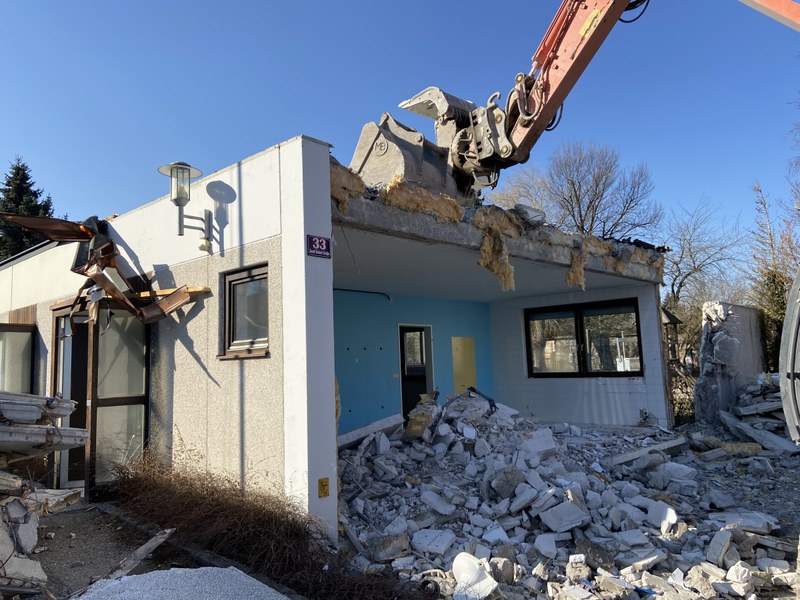 Rückbau eines Gebäudes
