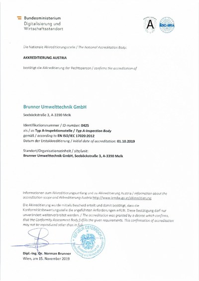 Akkreditierungsbestätigung 2019