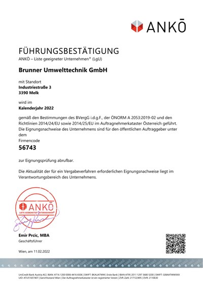 ANKÖ-Führungsbestätigung 2022
